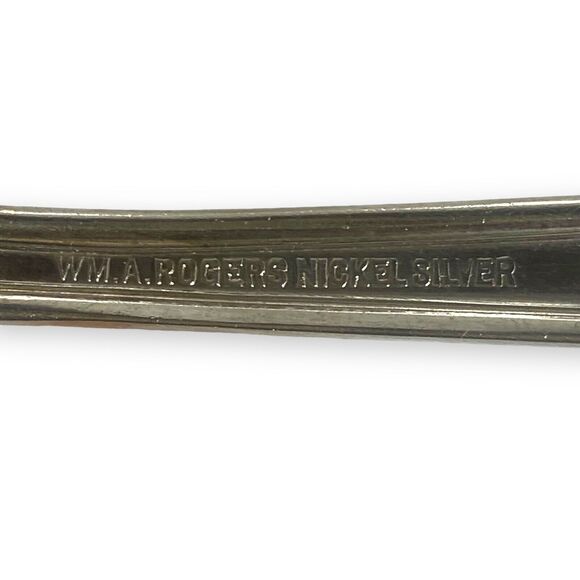 Antique Wm A. Rogers Nickel Silver Cake Pie Server Shovel Spade 9 in - Picture 7 of 10